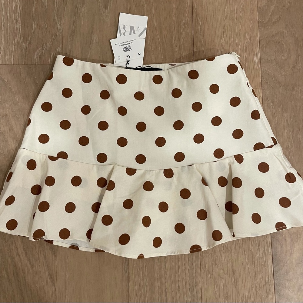 NWT Zara Polk a dot mini skort